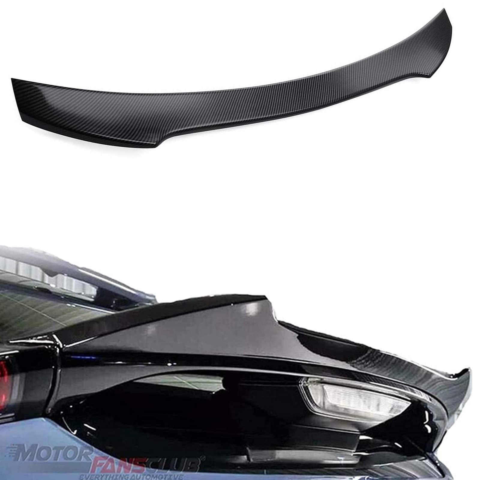 MotorFansClub Rear Spoiler Fit for Compatible with Honda Civic 10th Hatchback 2016 2017 2018 2019 20