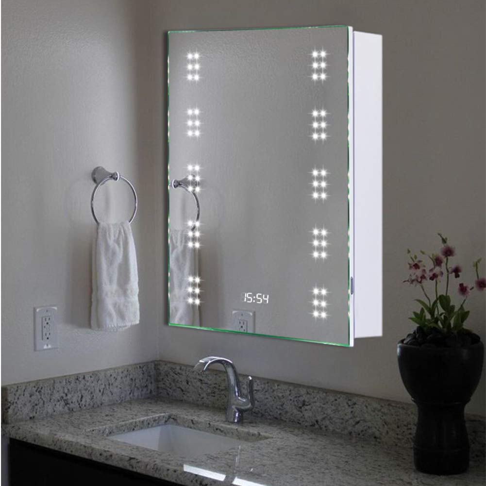 Warmiehomy Modern Illuminated Bathroom Mirror 60 LED Bathroom