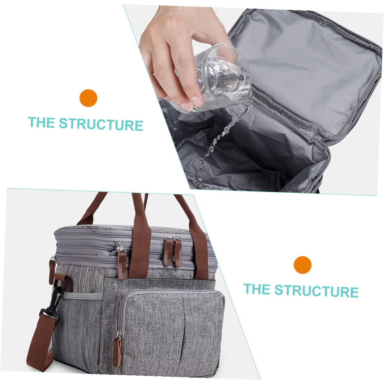 Große Isolierte Lunch Tasche Praktische Wärmehalte Tasche Für Outdoor Picknick Bento Bag Portable Lunchbox