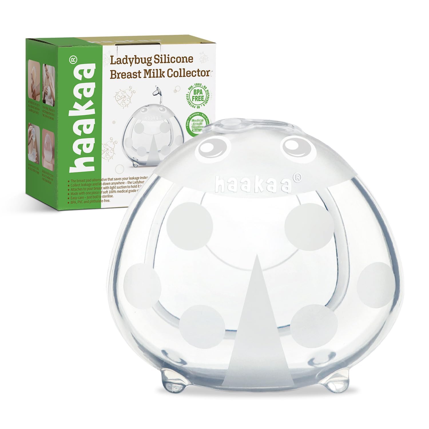 haakaa 40 ML Coppette Raccoglilatte, Proteggi Capezzolo di Silicone, Materno Coppe Raccoglilatte, Sano e Innocuo, 1 Pezzi