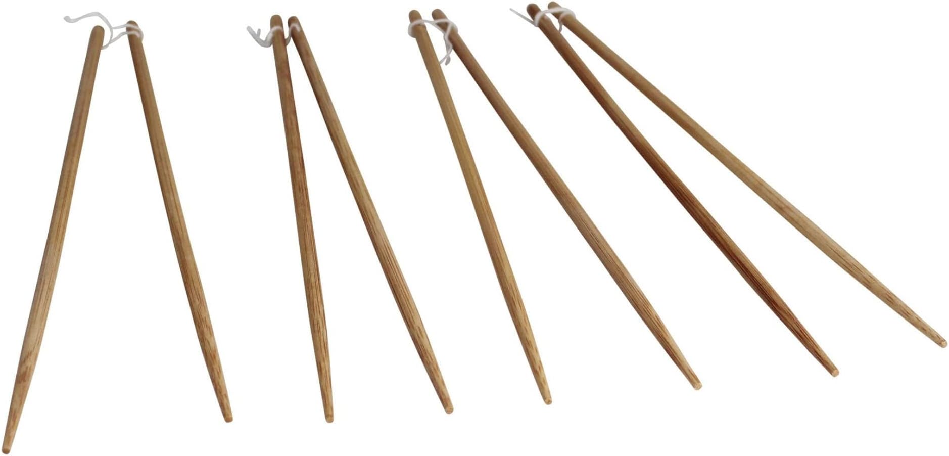 IMUSA 4 Pack 13.5" Bamboo Cooking Chopsticks,Brown