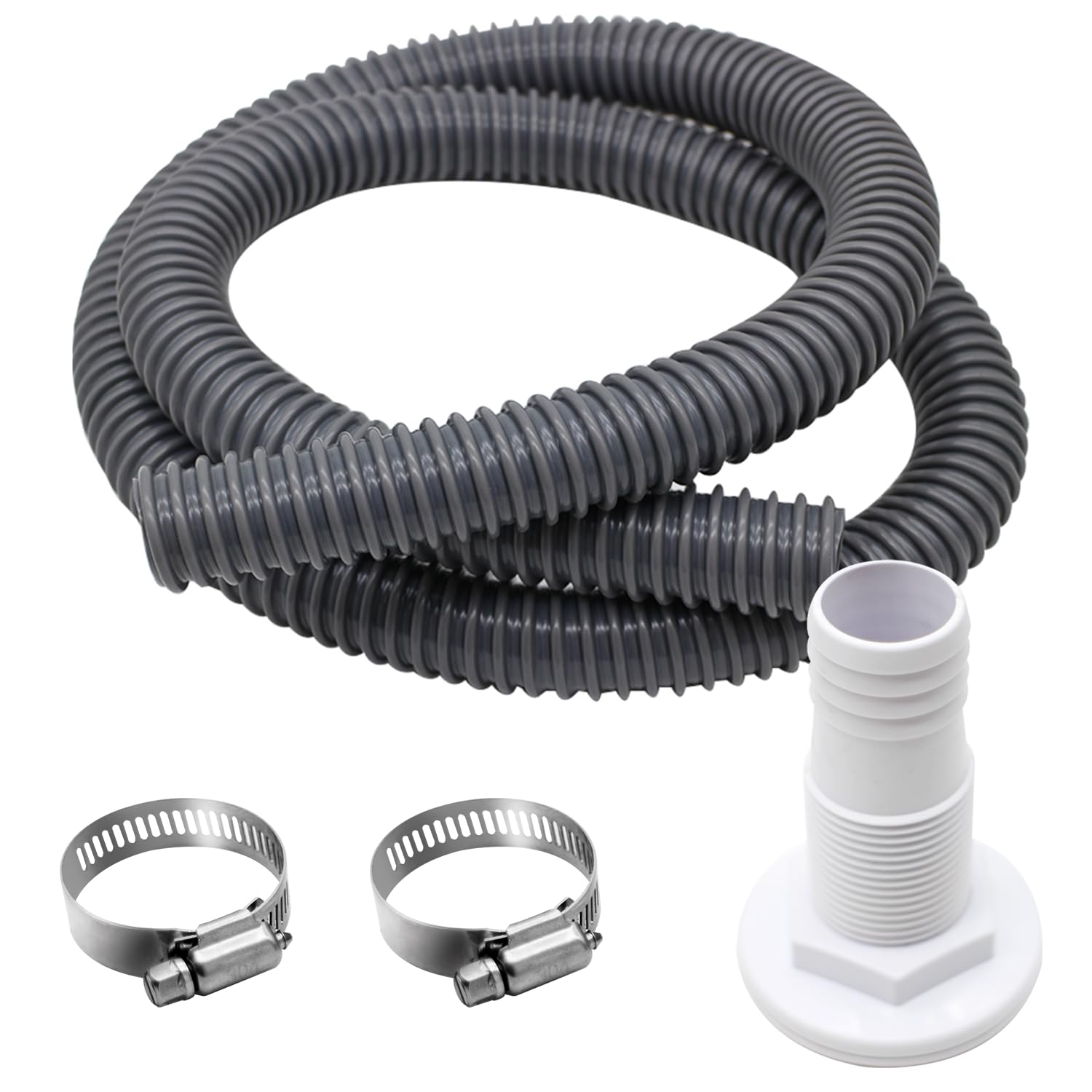 Bilge Pump Installation Kit Contains 6 FT Bilge Pump Hose 3/4 inch as well as 2 Hose Clamps and One ump Thru-Hull Fitting 3/4