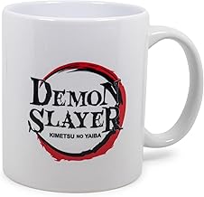 كوب سيراميك مطبوع عليه شعار Demon Slayer: Kimetsu no Yaiba قهوة رسمي قابل للتجميع مجموعة ادوات شرب مبتكرة للمنزل سعة 11 اونصة من سيريل انترتينمنت