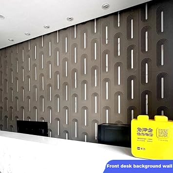 Etlegor PU Hollow Component Bricks Partition Wall Panel, Room Divider Panel Privacy Screen Grid Blocks Hollow Art Background Wall for Bedroom Dining Sitting Hotel 1PCS(Dark Grey)
