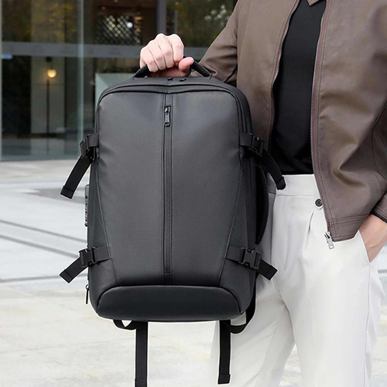 Zaino a Compressione Sottovuoto A Scomparti Umido e Asciutto Separati | Backpack per computer per Ufficio, Viaggi, Vacanze, Palestra, Sport, Studenti, Uomo e Donna