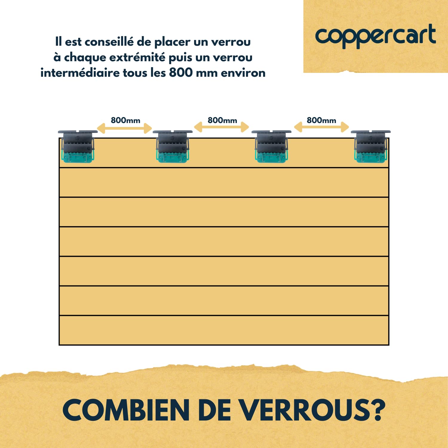 Attache Verrou Volet Roulant ZF Clicksur H875E Lot de 2 - Fixation Sécurisée Lame 8mm - Verrou Automatique Anti-Soulèvement
