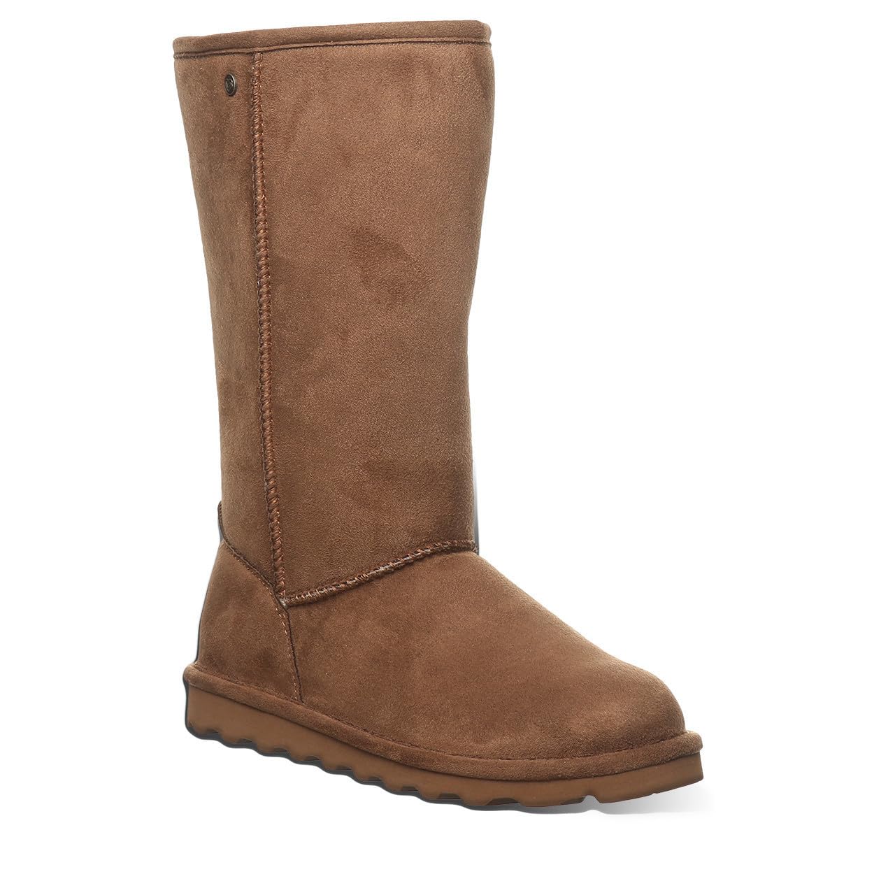 BEARPAW Womens Elle Tall Vegan Hickory Size 8 Slip On Boots Comfortable Suede Winter Boot