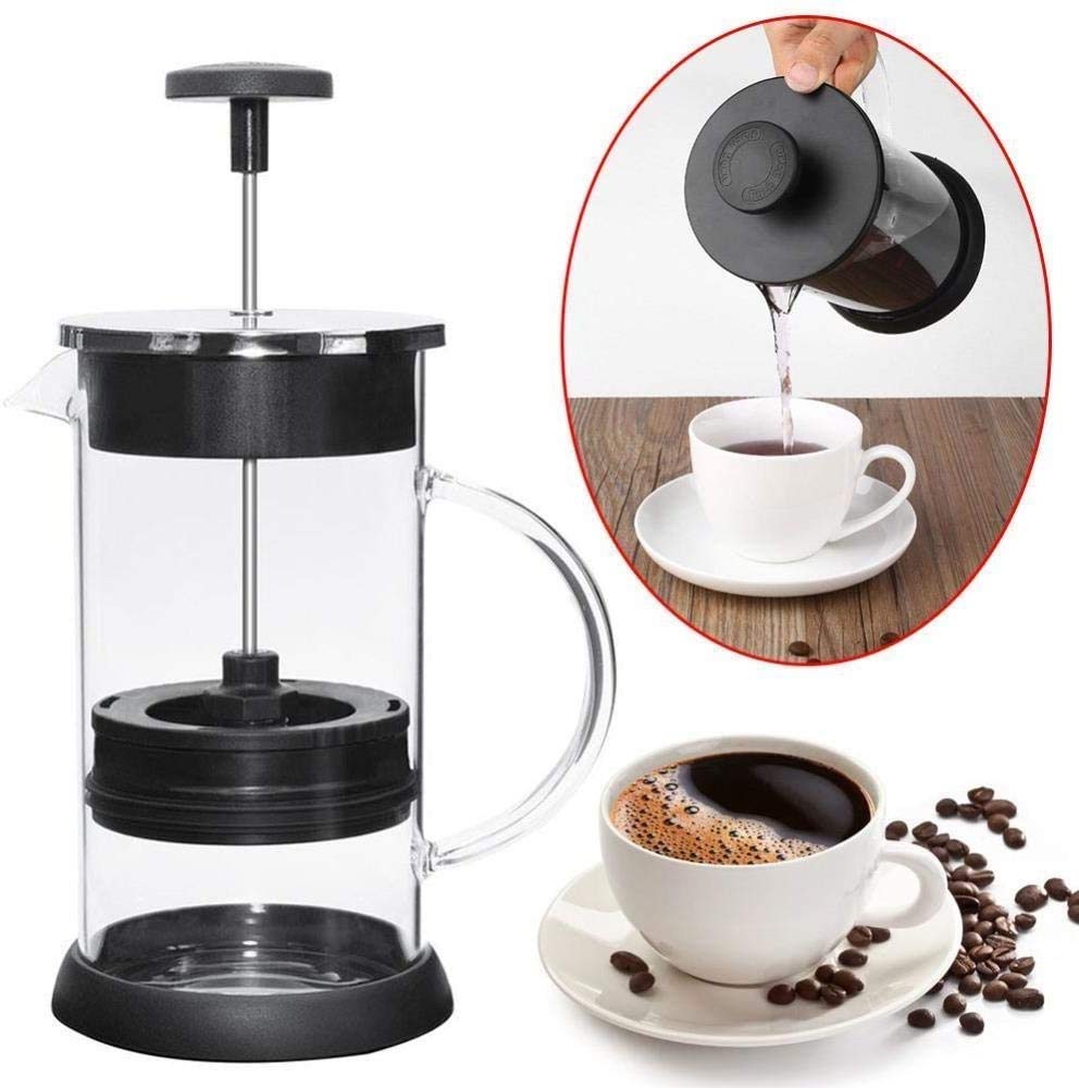 French Press Coffee Maker Stainless Steel 1000 Ml Coffee Press with Easy To Clean Durable Heat Resistant Glass with Filtration System Heat Resistant Borosilicate Press Coffee Maker
