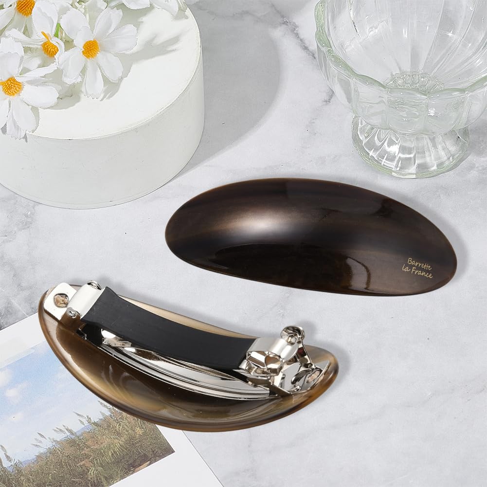 GOMAKERER 2 Pcs 2 Colors French Hair Barrette - Image 3