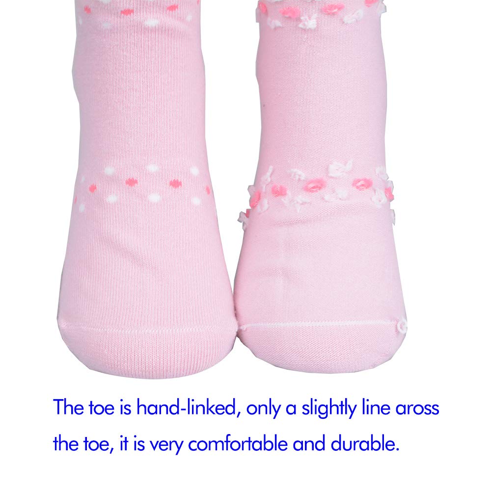 T.H.L.S Mädchen Socken 5 Paar Kinder Baumwolle Winter Dickere Tiere Katze Bär Kleinkind Crew Socken Alter 0-15 Jahre