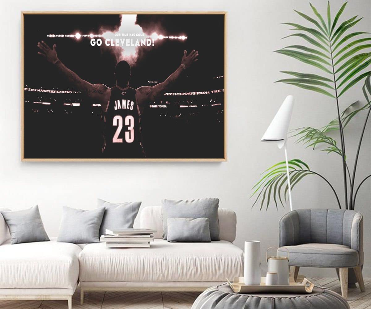 XtremeSkins Floater Framed Canvas - Wall Decor for Living Room, Bedroom, Office, Hotels, Drawing Room (60in X 45in) - go Cleveland