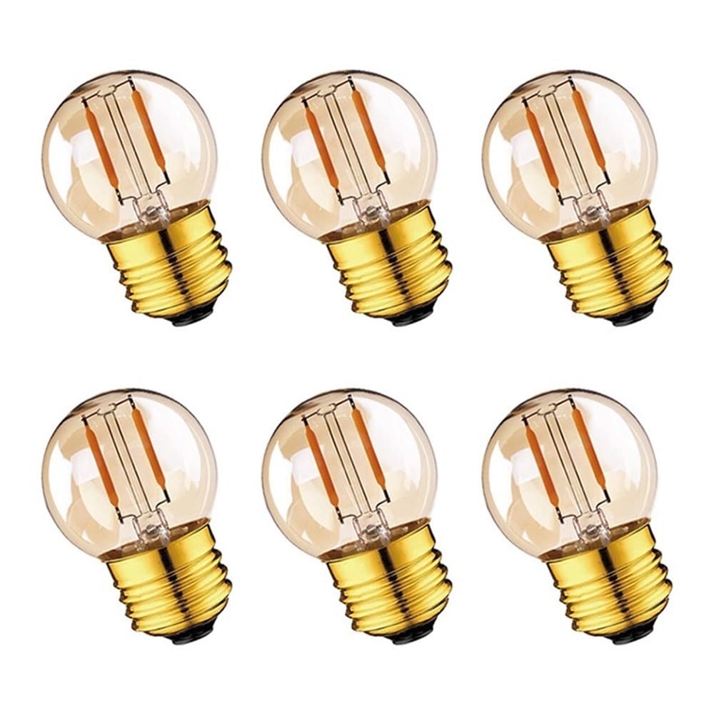 fengyan Casa Bombillas, 90 Cajas/Juego, 540 Bombillas/Juego, Bombilla de filamento LED AC220V G40 E27 1W lámpara Decorativa ámbar Vintage Regulable Familiar Lámpara