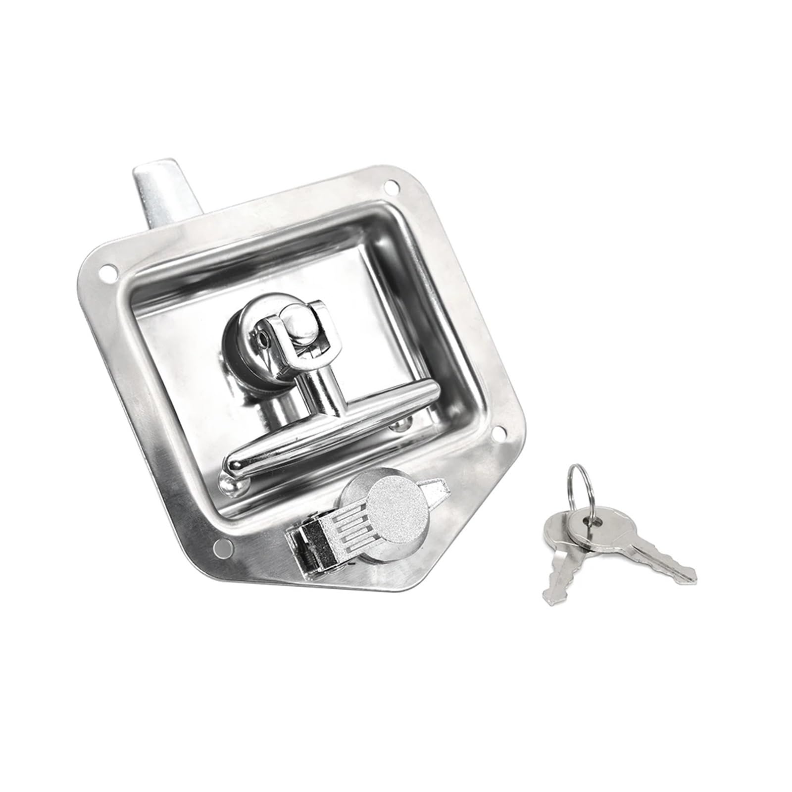 Zklgs 1Pc Caravan Door Lock, 1/2Pcs Stainless Steel Rv Yacht Door Lock Accessories T-Toolbox Lock For Caravan Truck Rv Accessories Camper Trailer(1Pc)