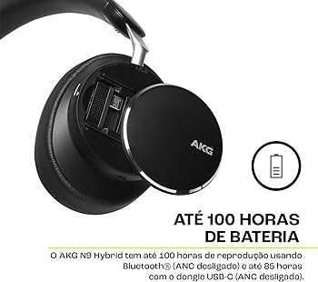 AKG, Fone de Ouvido Bluetooth, AKG N9 Hybrid, Over Ear, Sem Fio