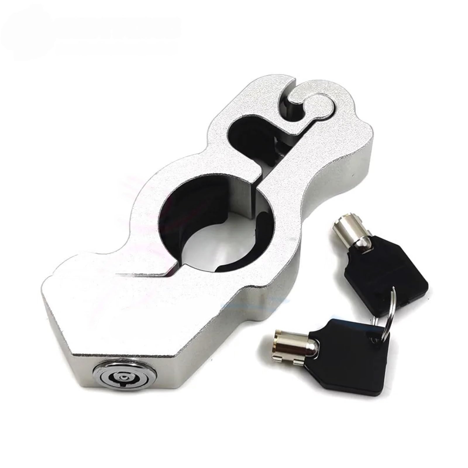 Motorcycle Handlebar Lock Moto Safety Locks Motorcycle Handlebar Lock Motorbike Lock Security(Silver)