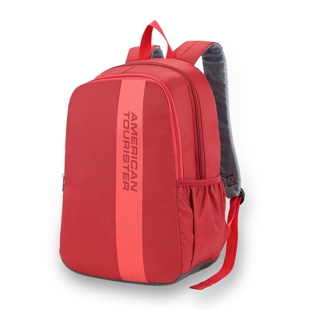 american tourister WAVE 24 Ltrs Medium Polyester Casual 3 Compartment Backpack (Red)-picture-16