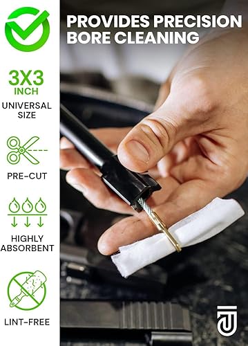 Miniatura 3 de Estuche de 900 piezas de suministros de limpieza para pistolas  300 parches de limpieza de armas y 600 hisopos de limpieza de pistolas  hisopos de 6