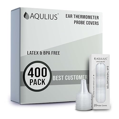Paquete de 400 fundas desechables para termómetro de oído (ajuste universal, grado médico) compatibles con todos los termómetros Braun Thermoscan y