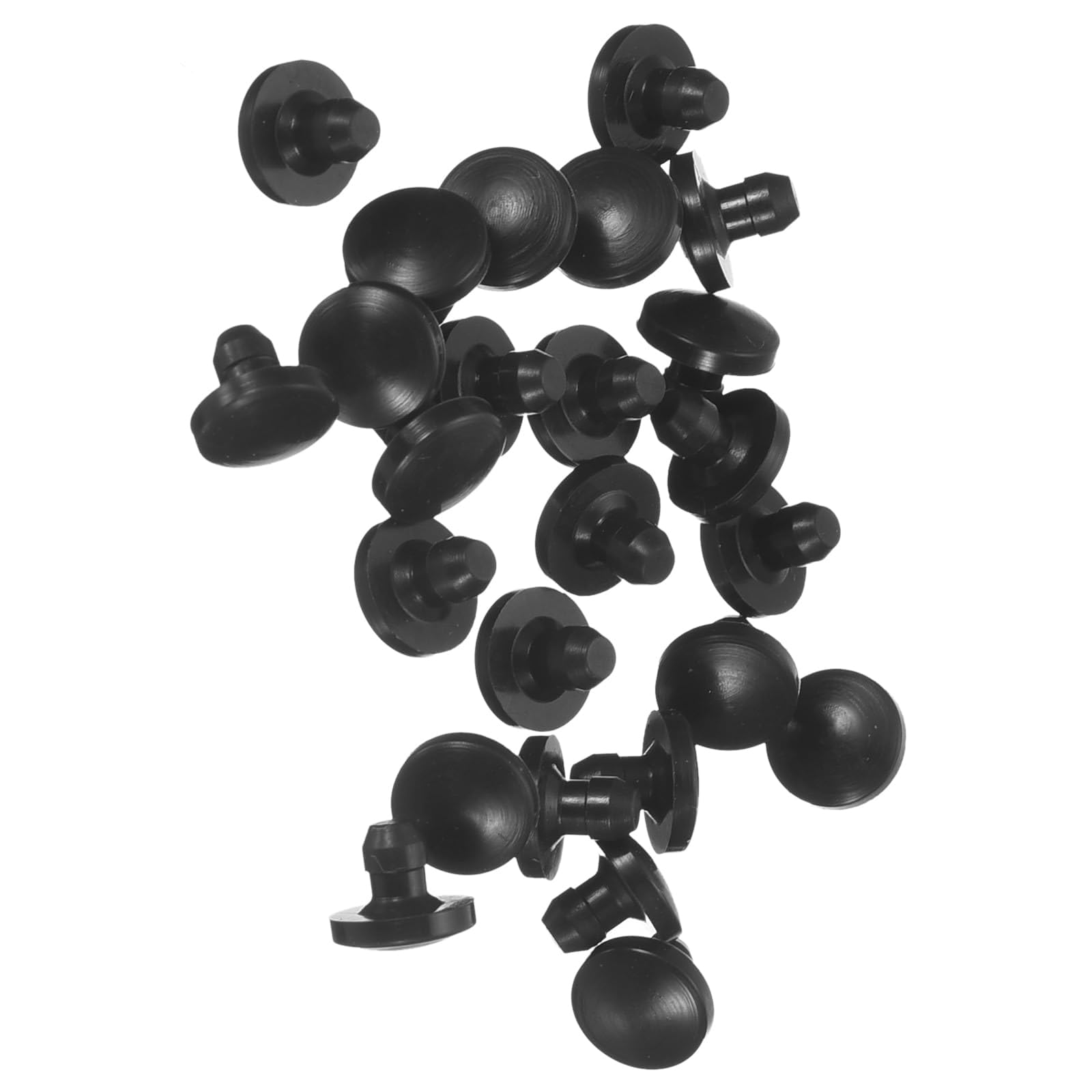ROWORKX 2.5-3mm Silicone Snap-In Hole Plugs, 25PCS Rubber Blanking Plugs