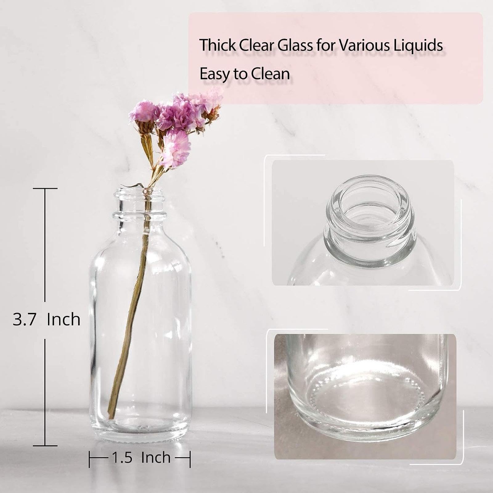 Kleine Runde Glasflaschen Mit Luftdichtem Deckel,24 Stück je 2 auf einmal