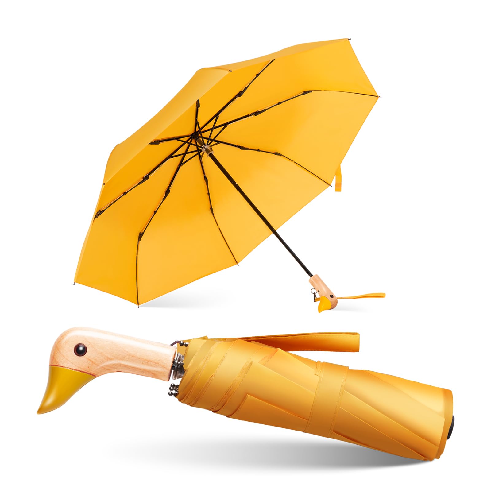 PTGRSWK Duck Umbrella – Cute Duck with Adorable Duck Handle, The Perfect Duck Umbrella for Duck Lovers