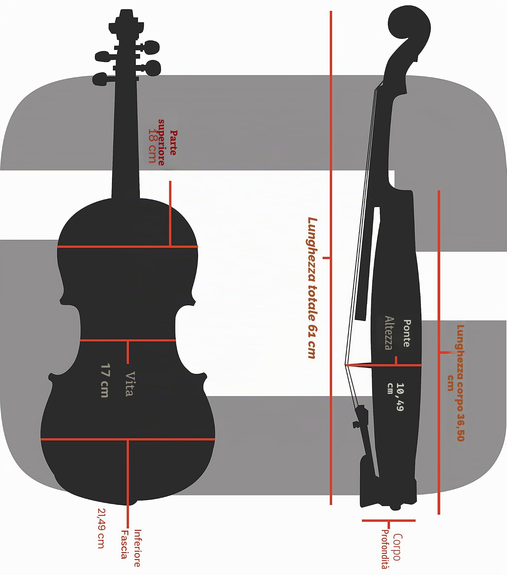 Crossrock Custodia rigida per violino 4/4 Full Size | Motivo a onde in carbonio, imbottitura a sospensione, fodera in peluche, cinghie per zaino, protezione durevole per l'uso quotidiano