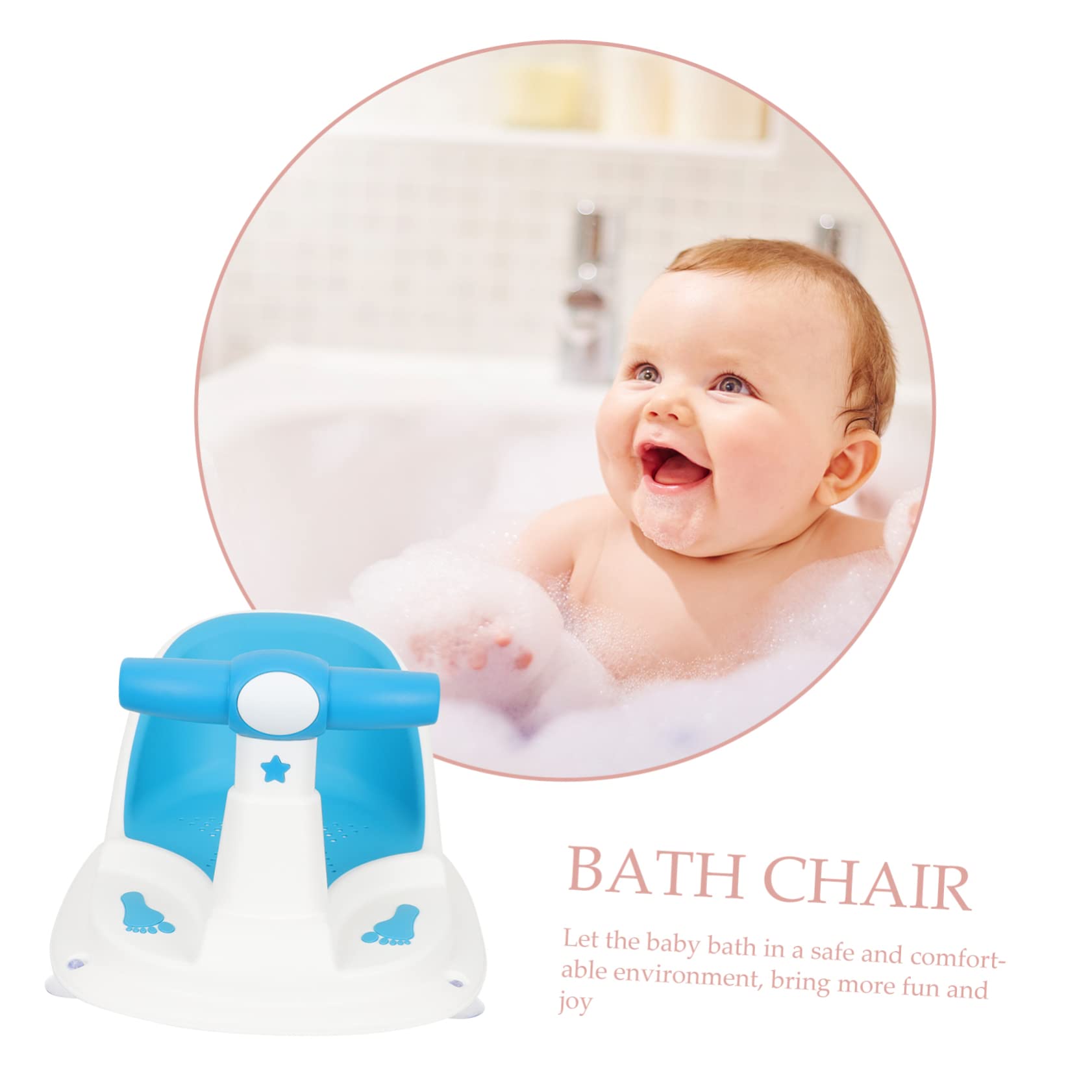 ERINGOGO Asiento de Baño para Bebés Estructura Estable y Soporte Cómodo, Fabricado en Pp y Tpe, Adecuado para Colocar a Niños Pequeños el Baño