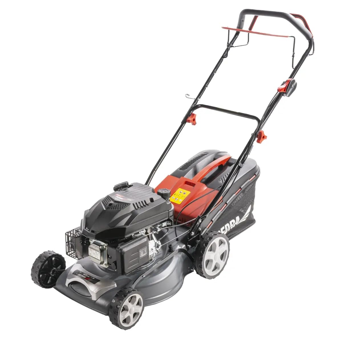 Kosiarka spalinowa z napędem 2,7 kW, 139 cc, szerokość cięcia 43 cm, Garden DEDRA, z napędem na koła, centralna regulacja wysokości koszenia (25-75 mm), metalowa osłona