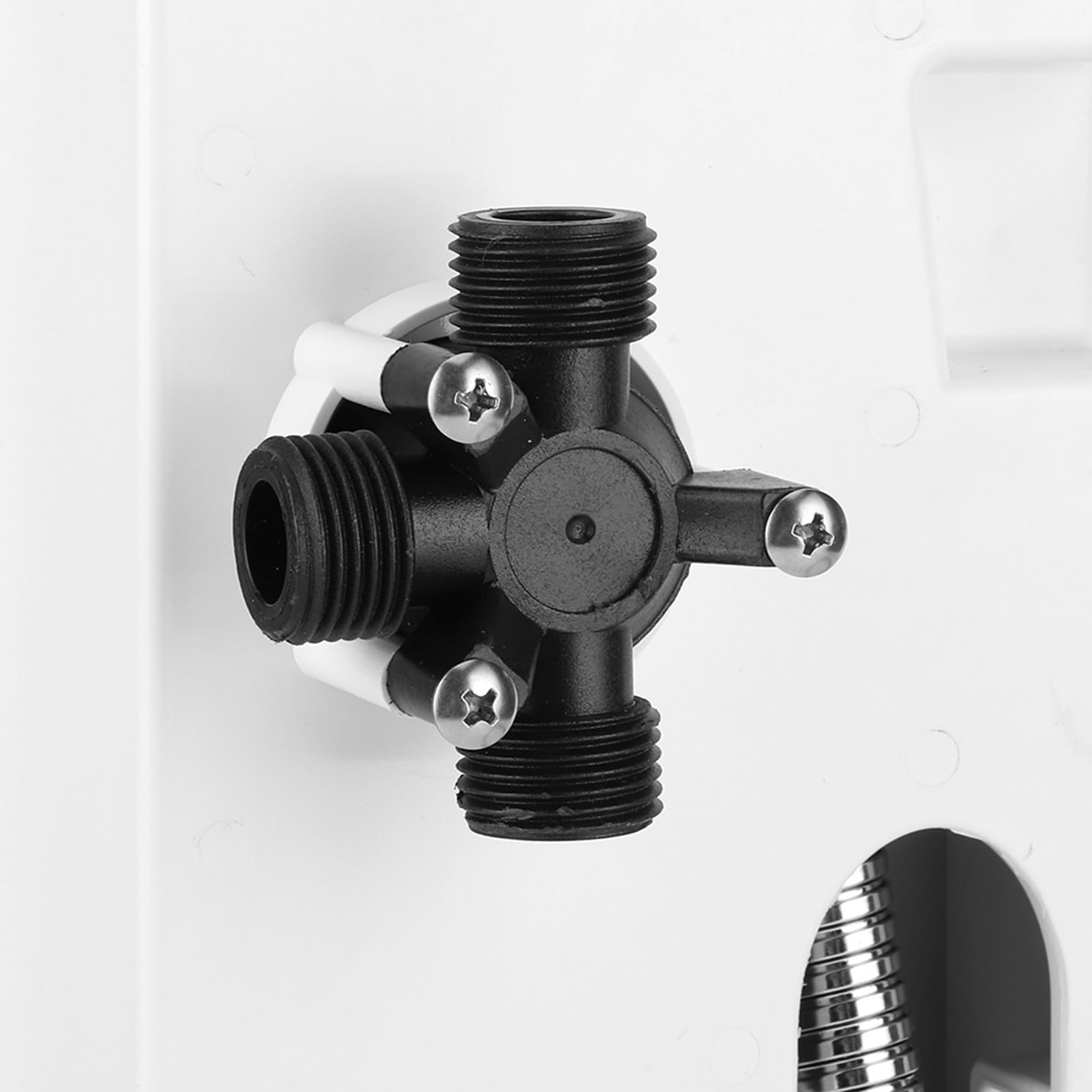 Caja de Ducha Exterior con Interruptor de Agua Caliente y Fría, Kit con 2 Llaves para Barcos, Autocaravanas y Caravanas