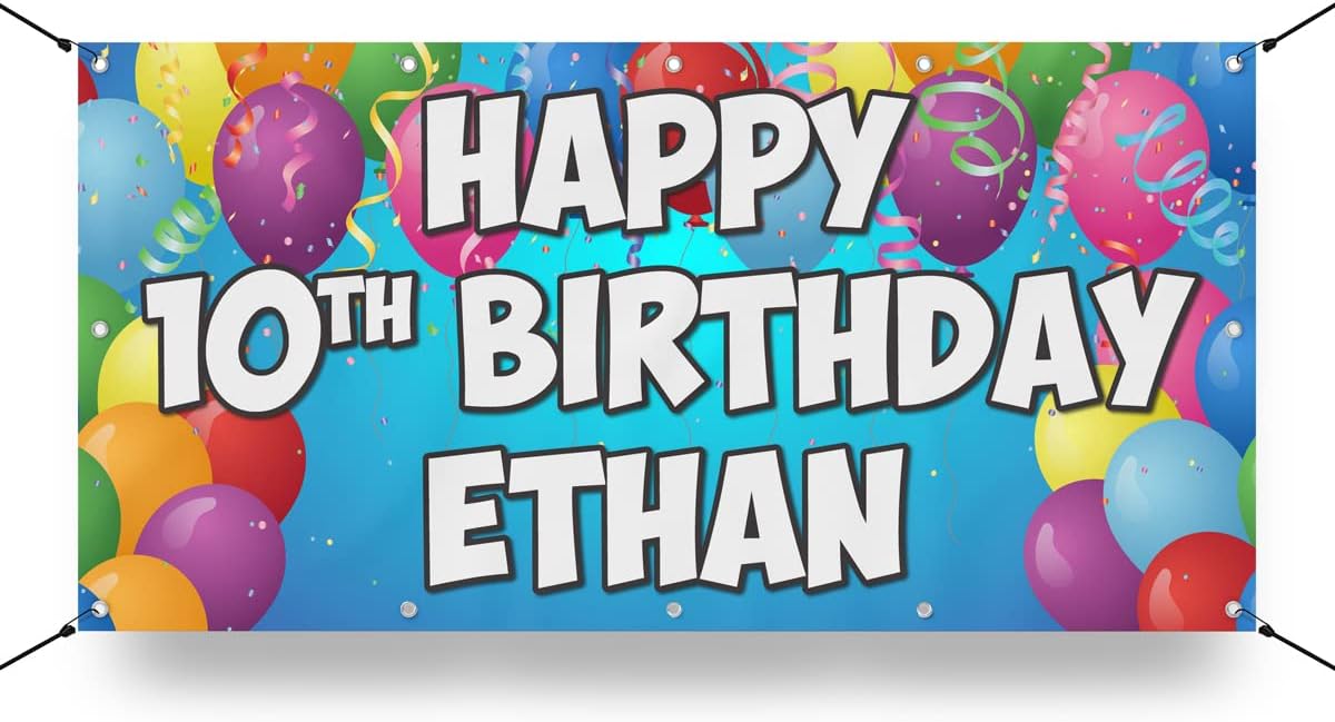 Happy Birthday Vinyl Banner Sign (1'x2')