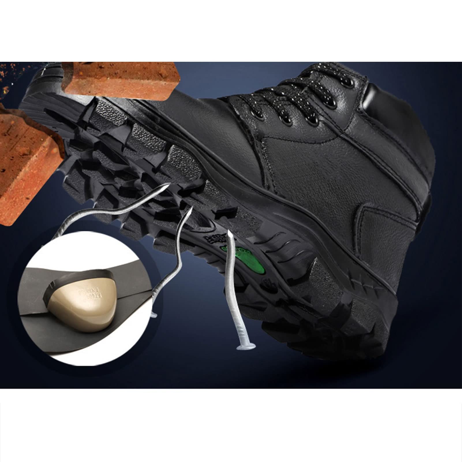 Veiligheidsschoenen Heren Werkschoenen Dames met Stalen Neus Ademende Lichtgewicht Slip Bestendig Beschermende Schoenen Sneaker Blauw 41