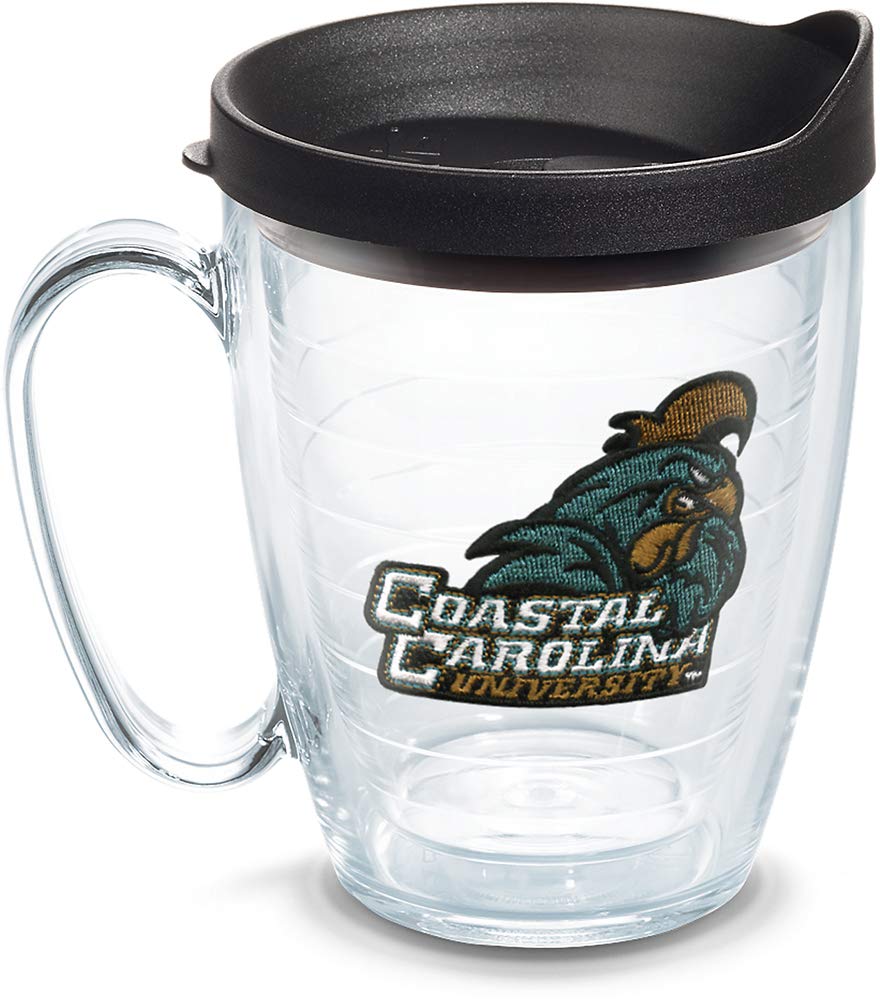 Tervis Made in USA Double Walled Coastal Carolina University Chanticleers Insulated Tumbler Cup Keeps Drinks Cold & Hot, 10oz Wavy - No Lid, Emblem