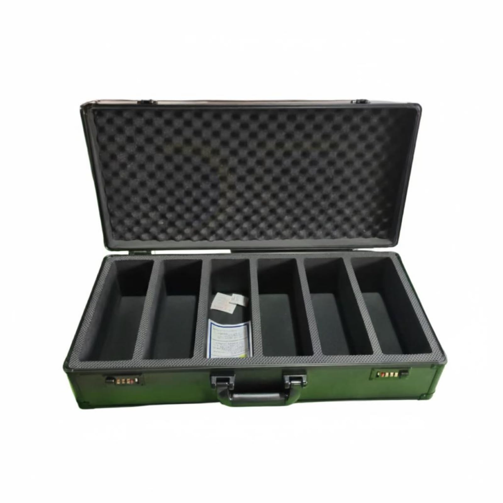 predolo Kartenaufbewahrungskoffer Sammelkarten Box Etui Koffer Hülle mit Hartem Schutzgehäuse Und Trennfächern Gegen Stöße Staub Druck für Transport, 6 Kartenfächer Mit Zahlenschloss