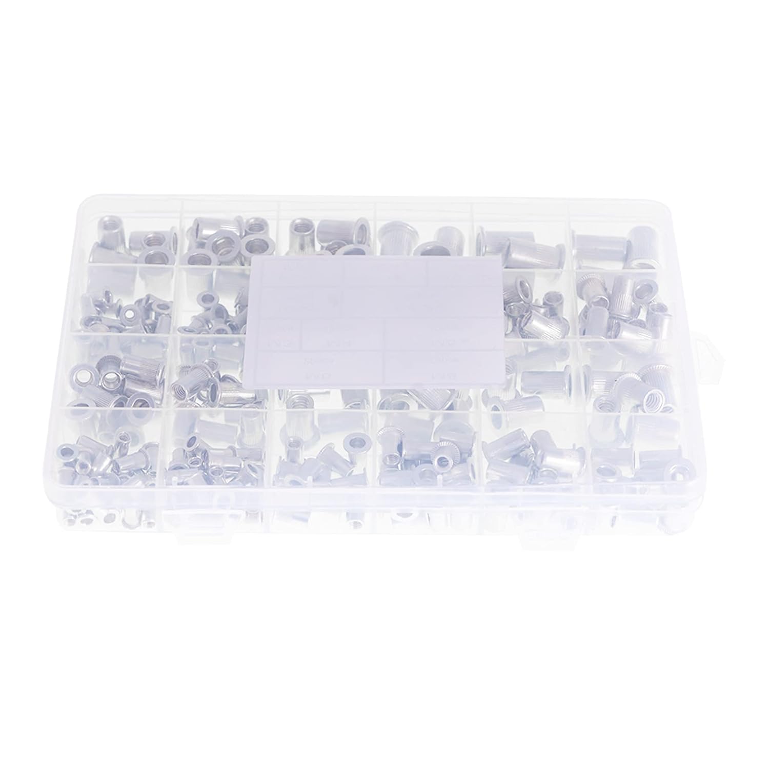 ALL-CARB 300 Pcs Rivet Nuts Kit Aluminum Flat Head Threaded Rivetnut Insert Rivet Nuts Assortment Kit 150pcs Metric 150pcs SAE M3 M4 M5 M6 M8 6-32 8-32 10-24 10-32 1/4-20