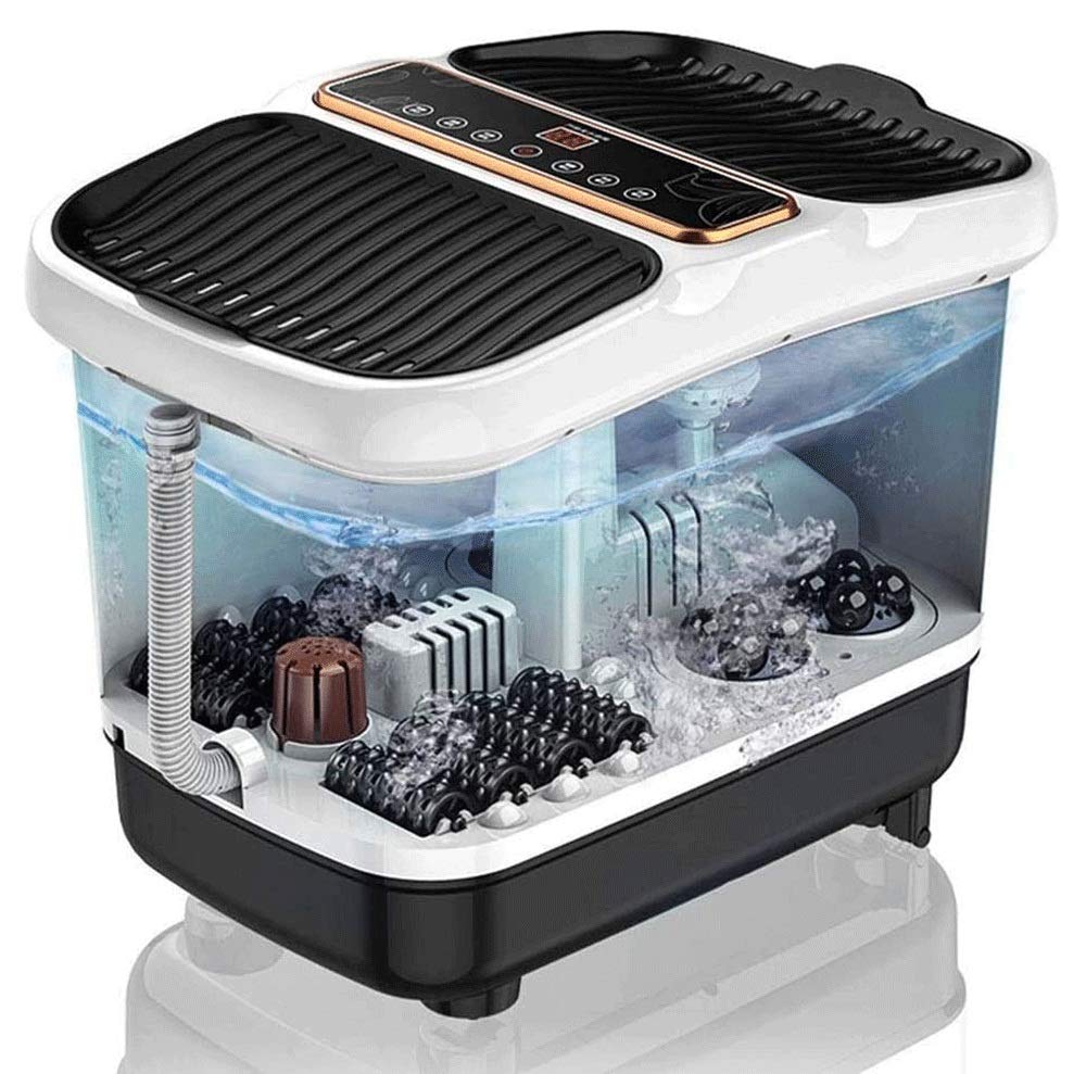 Foot SPA/baño masajeador, con Shiatsu Rodillos de Masaje, Calor, la conversión de frecuencia, Tiempo y Temperatura Ajustable, la Burbuja de Aire, Pantalla LED, Tubo de Drenaje