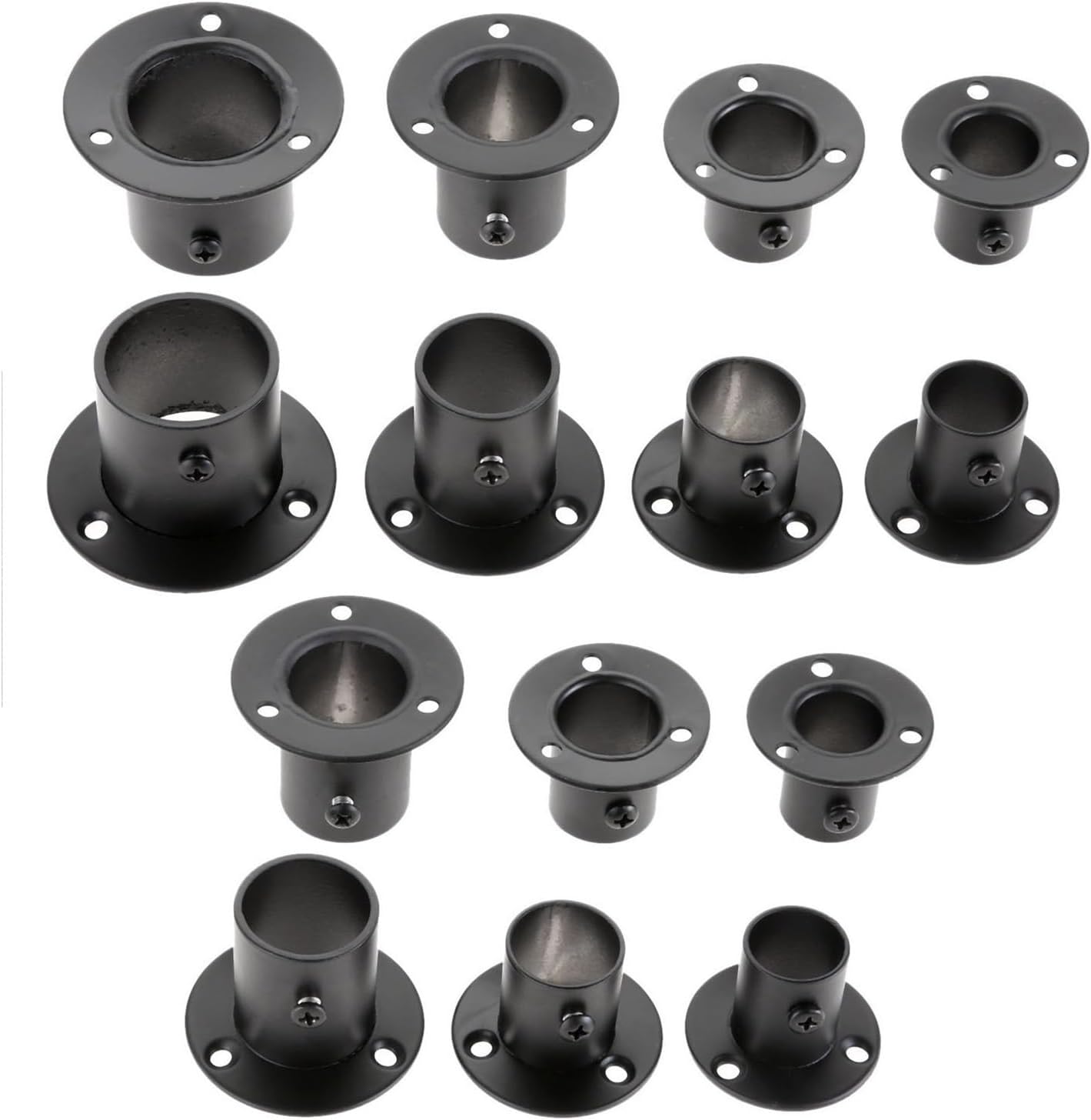 Wardrobe Rail Brackets, Pack Of 2 Stainless Steel Closet Rod Flange Holder And Bracket Support Diameter 19-32mm(22mm)