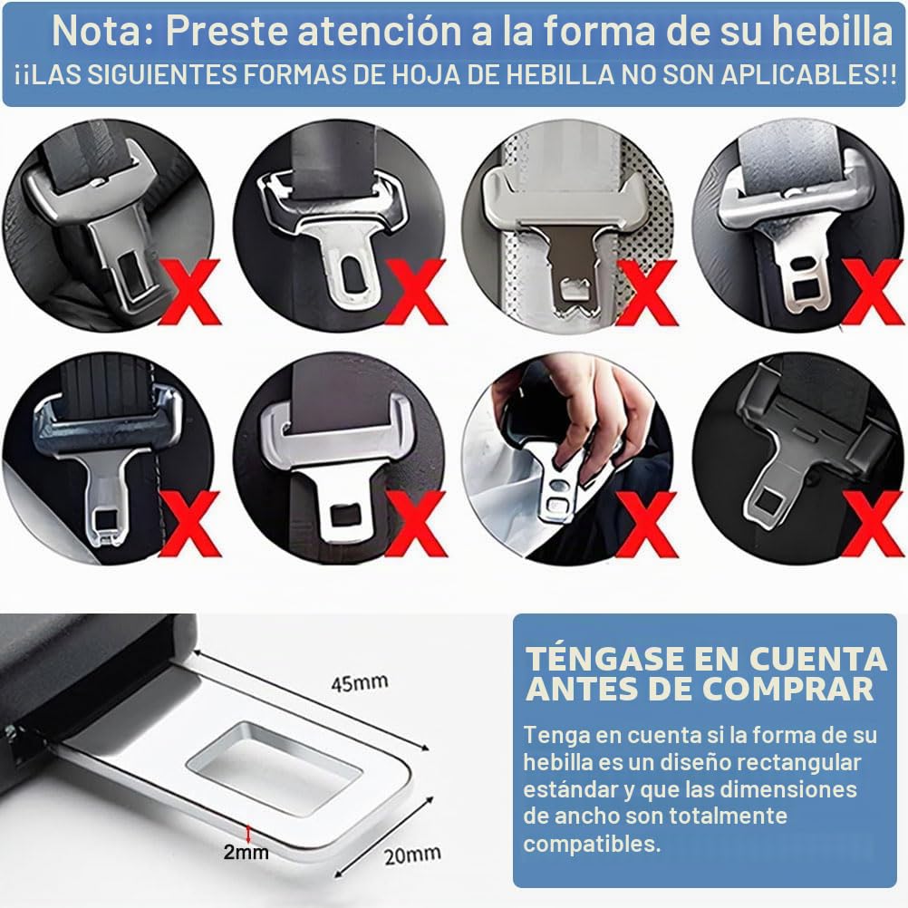 2 Piezas Accesorios para Asientos de Coche, 12 cm/ 4,72 Pulgadas, para la Mayoría de Las Partes del Coche