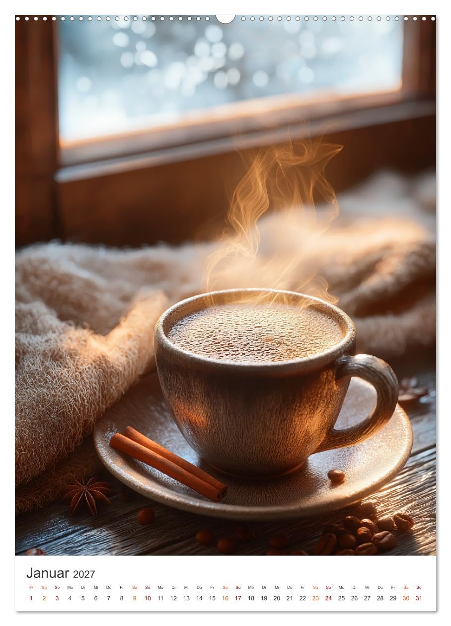 Zeit für Kaffee (hochwertiger Premium Wandkalender 2027 DIN A2 hoch), Kunstdruck in Hochglanz: Emotionale Genussmomente, intensiv, inspirierend und voller Wow-Effekt. (CALVENDO Lifestyle)