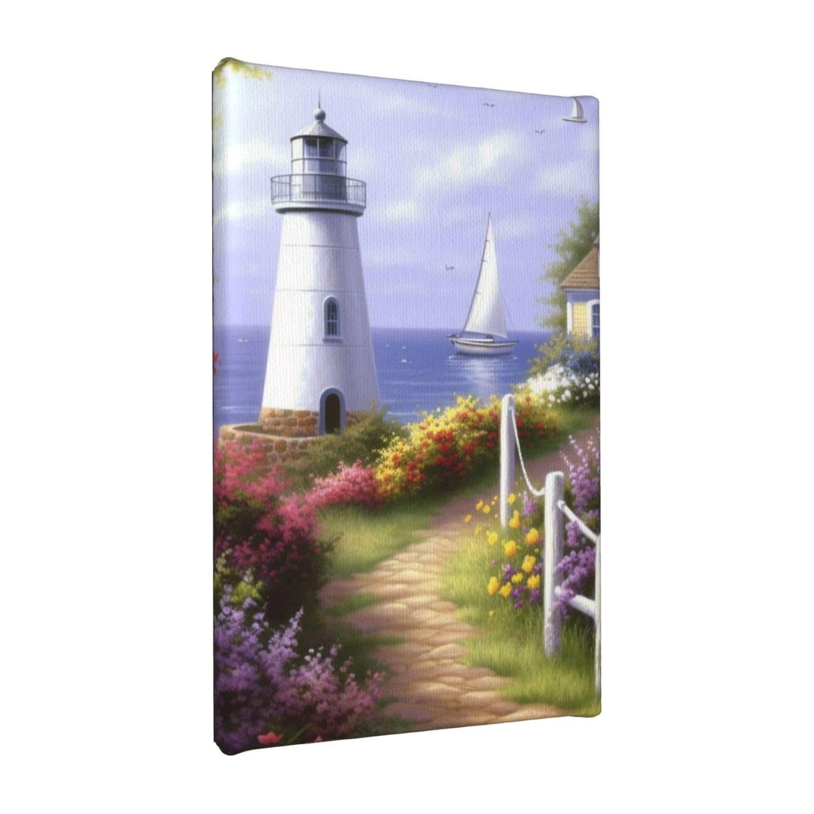 YKLJG sea Printed Wall Art Canvas Painting 20x30 CM Wooden Framed Picture Painting Artwork Prints for Bedroom Kitchen Home Office Decor