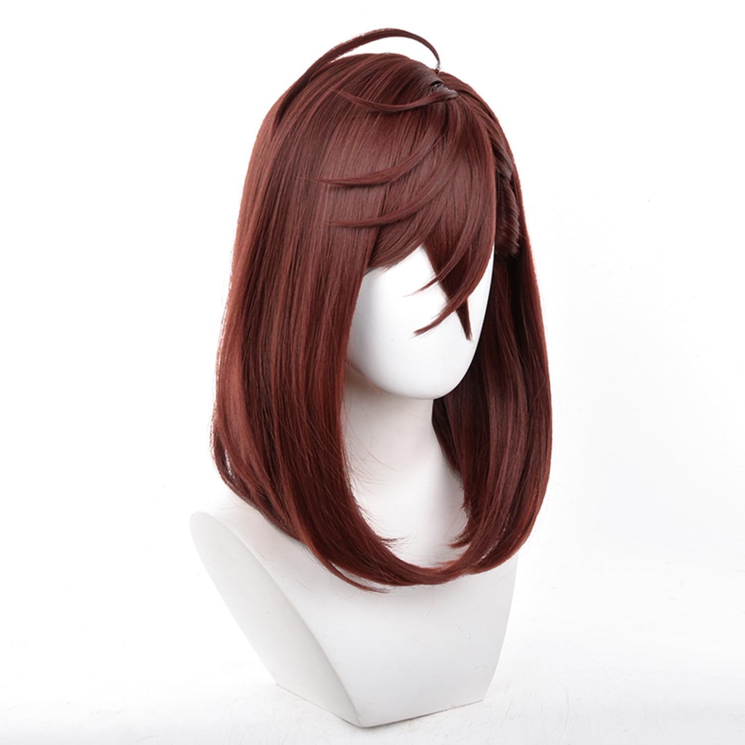 Brown Shoulder-Length Cosplay Replacement Wig Heat Resistan Synthetic Fiber Hairs for Uniex Adult Women Cos Halloween Christmas Anime Party - Image 4