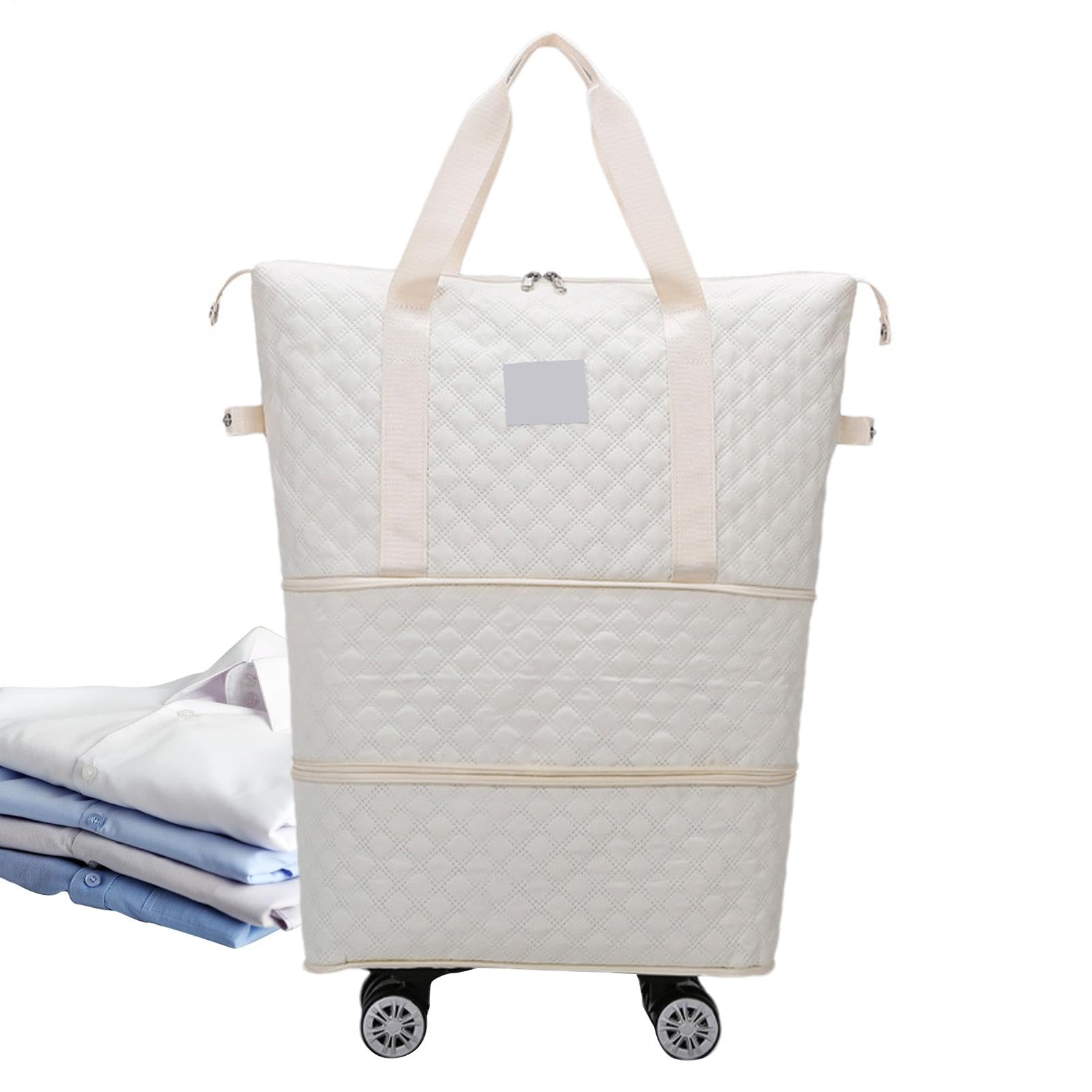 Genérico Bolsa de viaje plegable con ruedas, bolsa de viaje con ruedas | Bolsa de viaje con ruedas Bolsa de para llevar - Maleta extensible para equipaje de mano para viajes de padres
