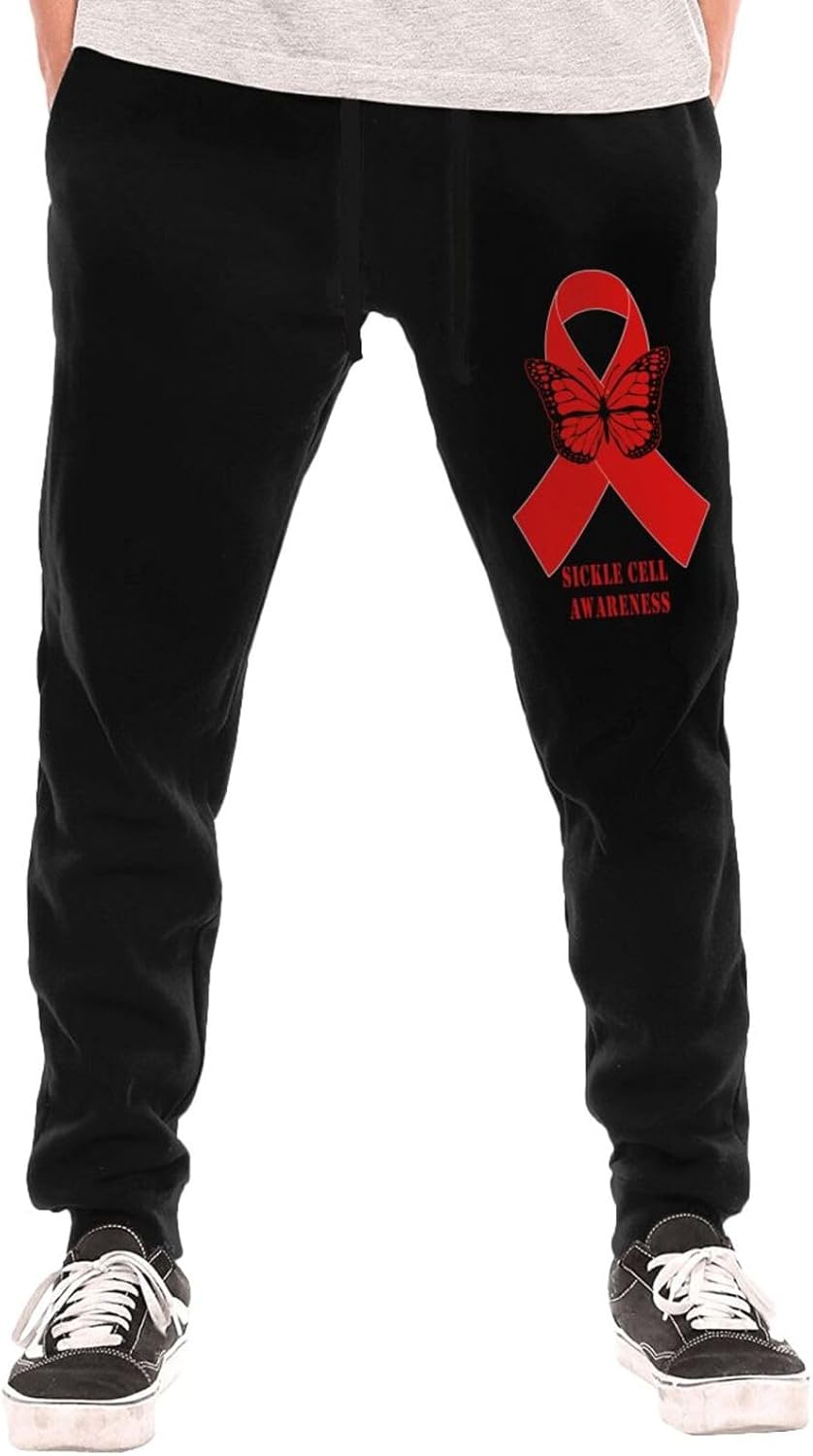 Sickle Cell Awareness Men's Long Pants Athletic Running Pants Sports Pants