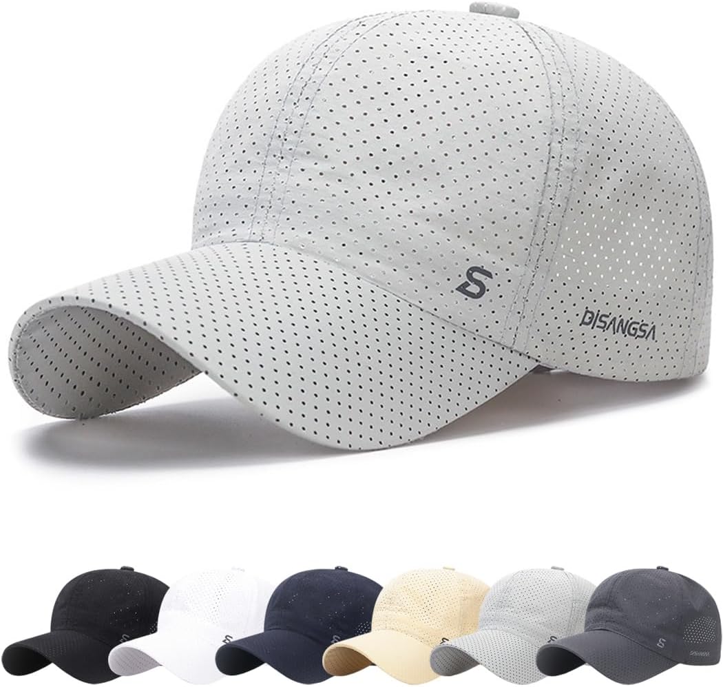 Baseball caps for Mens and Womens with Adjustable Buckle Sports Cap for Men's Accessories Unisex Cotton Plain Hat Breathable Summer Sun Visor Hat Trucker Outdoor Sport