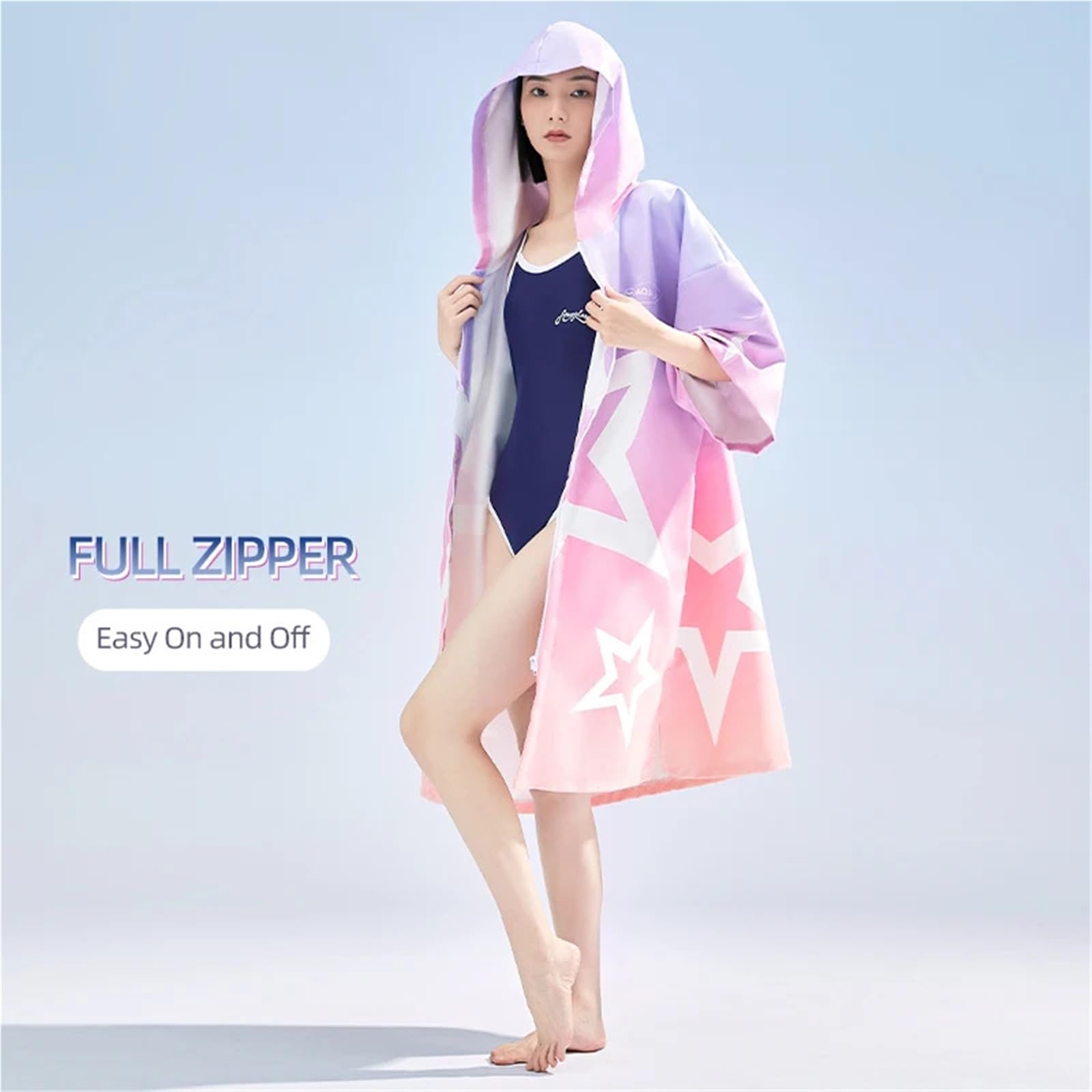 Poncho da spiaggia ad asciugatura rapida, poncho surf, coperta, asciugamano nuoto, felpa con cappuccio, muta sub for e per Spiaggia e Sport Acquatici