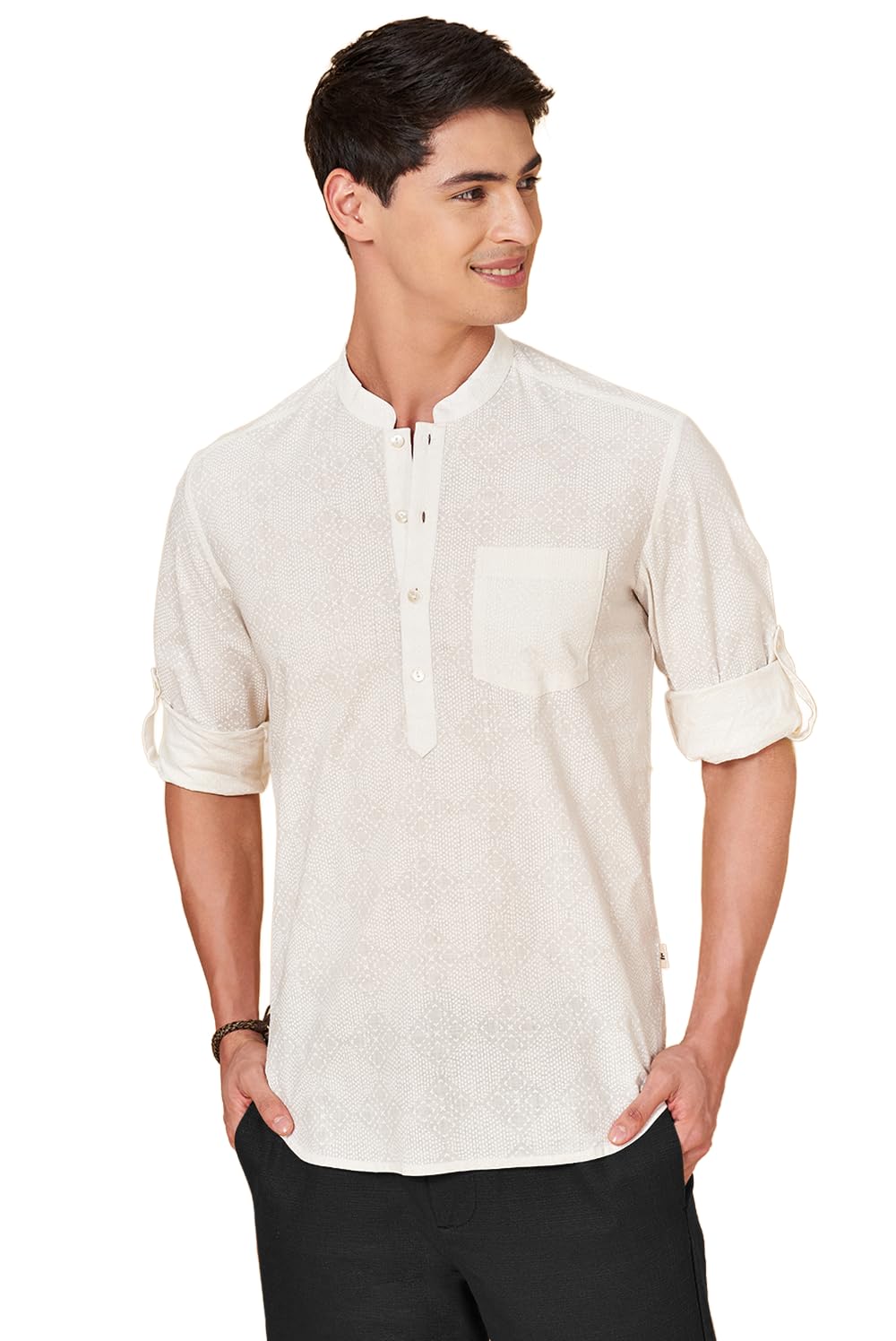 indus route by pantaloons Men's Cotton Regular Fit Kurta-picture-44