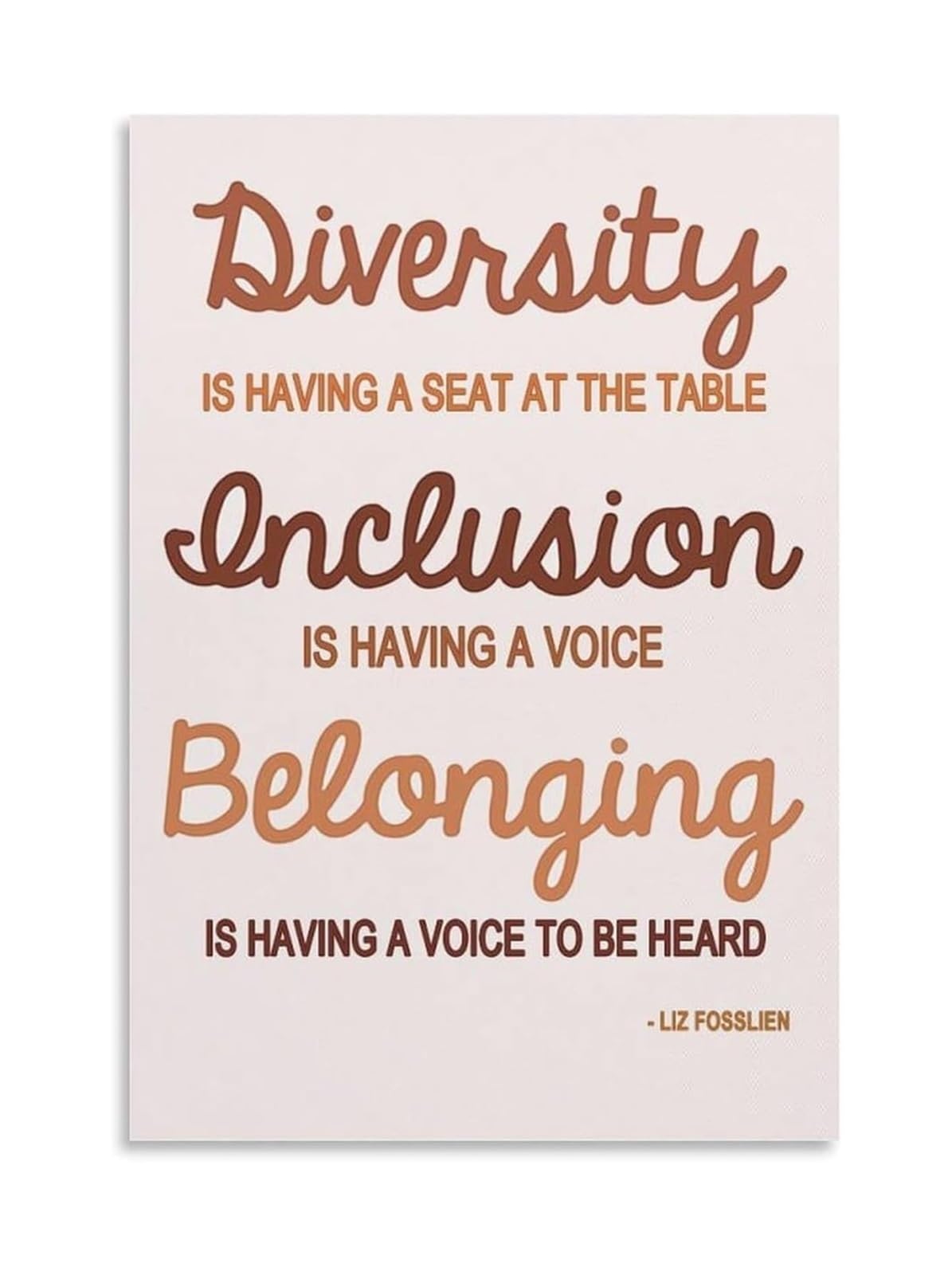 XHAJCSJWGD Belonging Sign Metal Tin Sign Diversity and Inclusion Quote Vintage Style Wall-Art for Classroom Office Library Motivational Decor (8 X 12 inch)