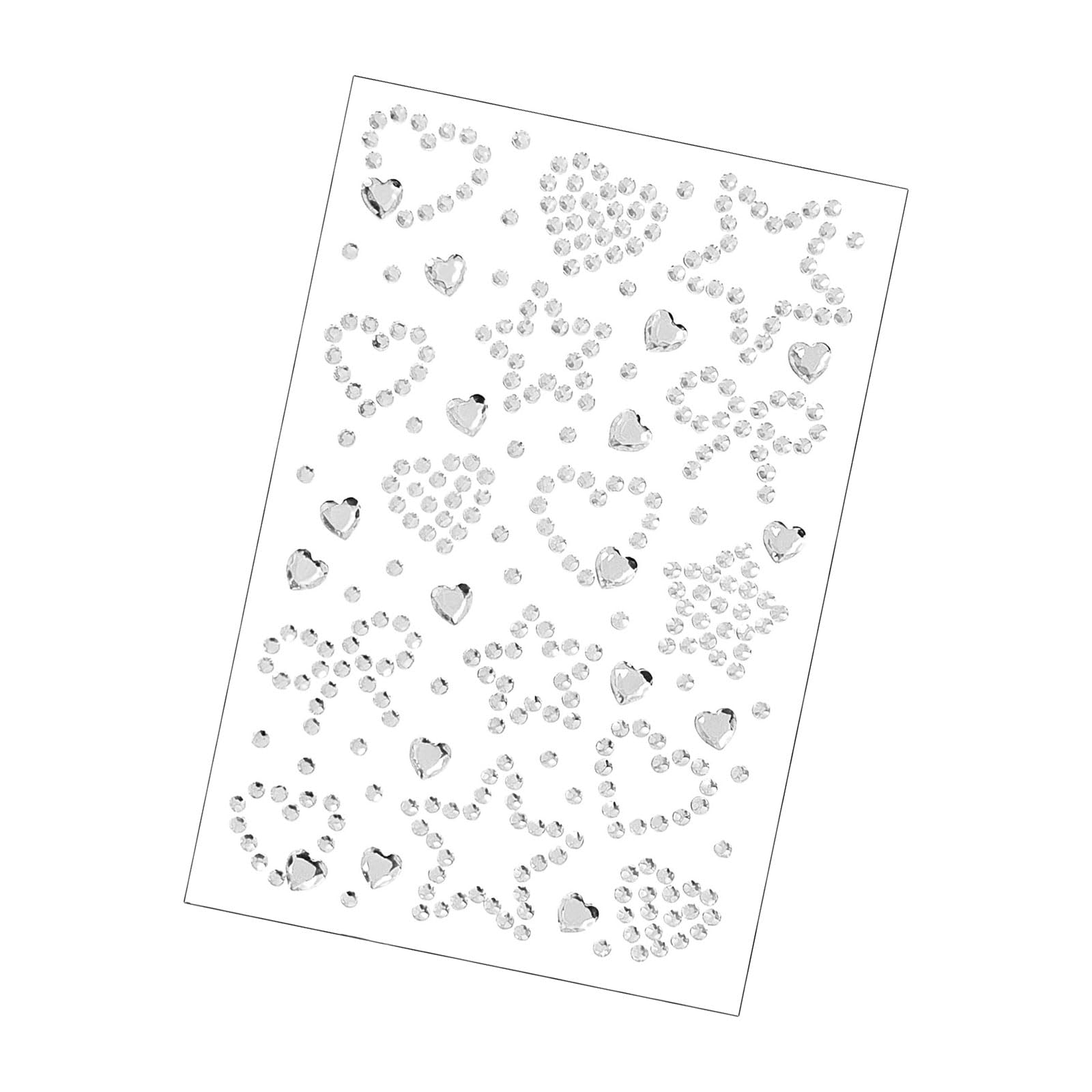 1 Sheet Rhinestones Sticker Adhesive Face Jewelry Sparkled Rhinestones Party Holiday Gemming Stickers Face Jewelry