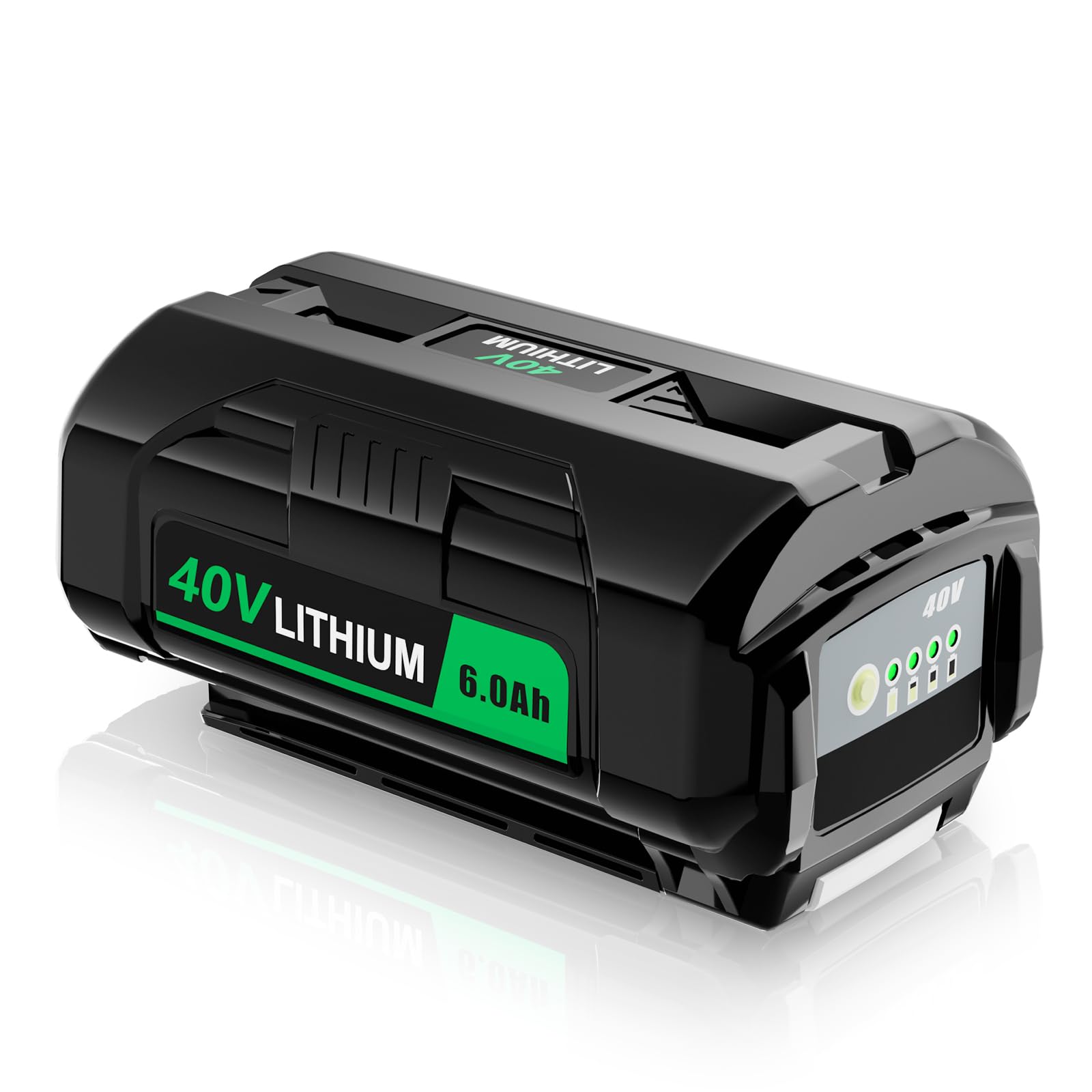 Jialipok 40V 6.0Ah Battery Replacement for Ryobi 40V Battery, Compatible with Ryobi 40V Tools and Charger OP4050A OP40601 OP4026A OP4040 OP4030 OP4050 OP4015 OP40261 OP40201 OP40401 with LED Indicator