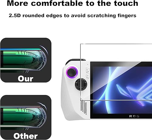 Miniatura 6 de T Tersely Paquete de 2 protectores de pantalla de vidrio para ASUS ROG Ally Handheld 7 pulgadas 2023, protector de pantalla de vidrio templado 9H