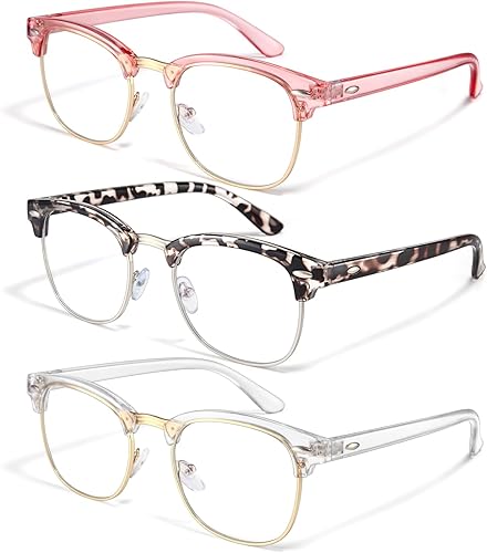 racico Lentes de bloqueo de luz azul para computadora paquete de 3 lentes de luz azul para hombres y mujeres lentes de juego transparentes racico Lentes de bloqueo de luz azul para computadora paquete de 3 lentes de luz azul para hombres y mujeres lentes de juego transparentes